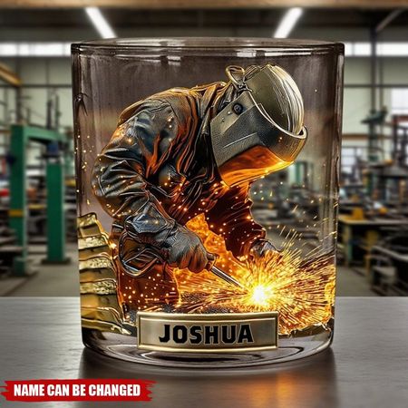 Strong Welder - Personalized Whiskey Glass